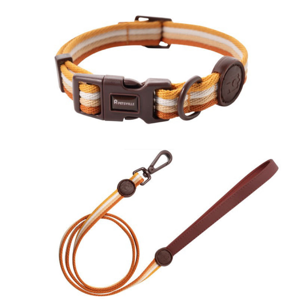 PETSVILLE Afternoon Tea Series Dog Collar & Lead Set
