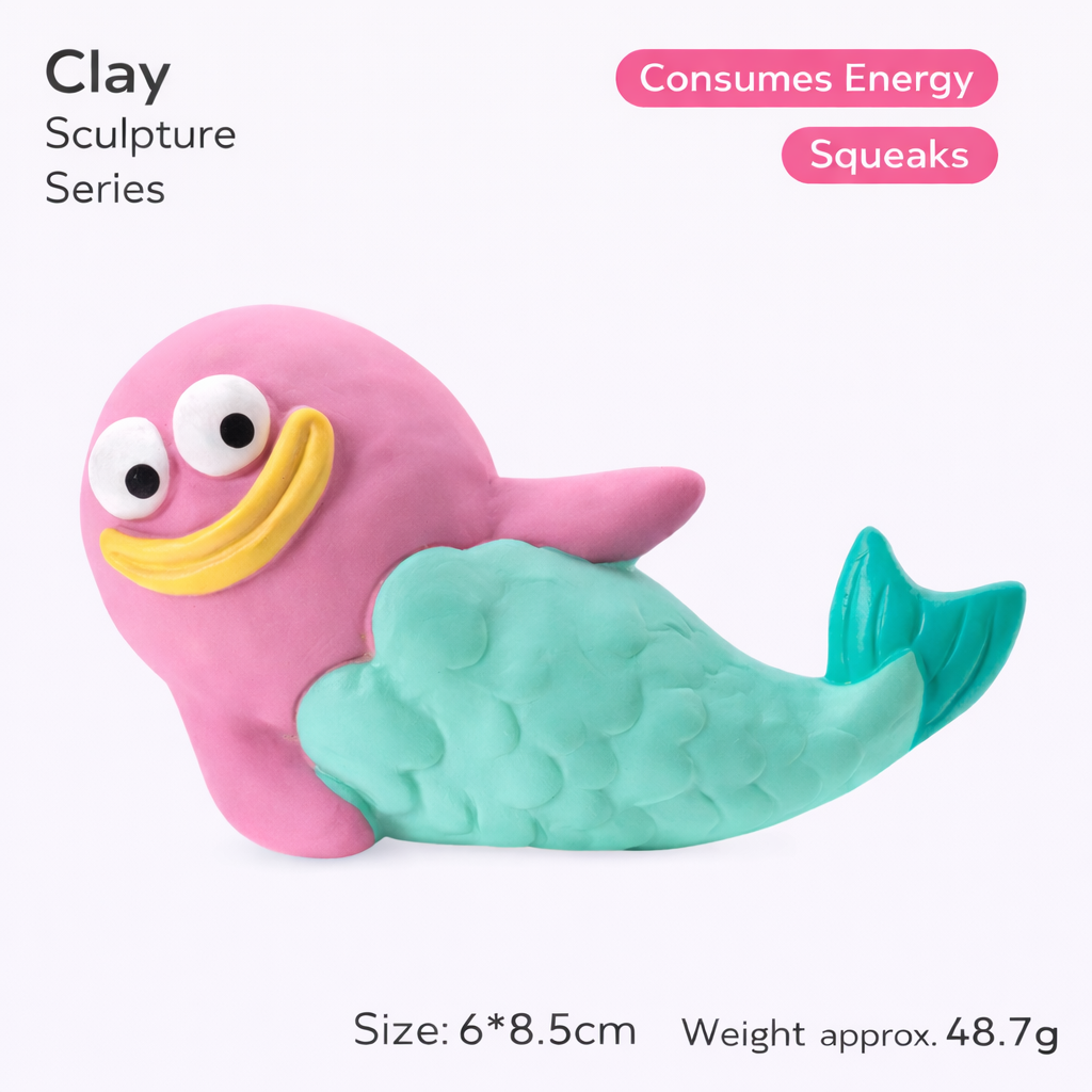 QMONSTER Latex Squeaky Dog Toy